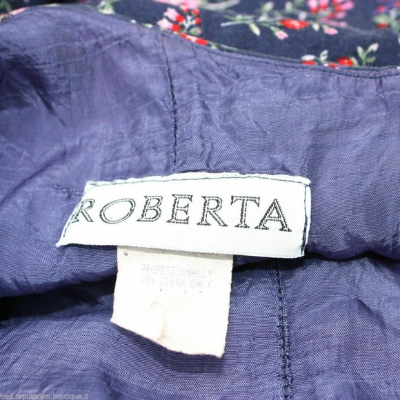 Sz 7/8 Roberta Rockabilly Floral Halter Dress Sweetheart - Picture 7 of 7